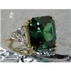 Image 1 : RHJ Simulated Emerald ( YAG) Ring w Cubic #1047241