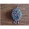 Image 1 : 14KYG Mourning Pin/Pendant Persian Turquoise #1047396