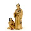 Old Japanese Kutani Figurine Man & Girl Mark #1047727