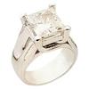 Image 1 : PLATINUM PRINCESS CUT solitaire 1.51 carat #1048065