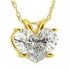 Image 1 : DIAMOND SOLITAIRE PENDANT1 carat Heart style #1048069