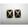 Black Lucite Les Bernard Earrings #1055062