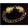  GERMANY Gold  Emerald Fish  Bracelet #1055158