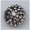Japanned Clear Rhinestone Brooch Art Deco #1055163