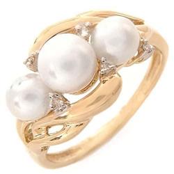 Pearl and Diamond Ring #1056400