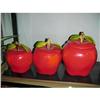 Image 1 : Set of 3 Apple Cannisters #1056809