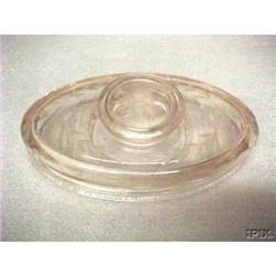 Pink etched dresser compact with rouge on top #1056827