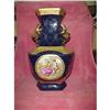 Large Blue and Gold Handled Vase w/Man & Lady #1056888