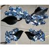 Image 1 : WEISS Pin EARINGS Blue & Black Set VINTAGE #1057125