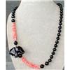Image 1 : ONYX Elephant Coral NECKLACE 30 Inch Long #1057186