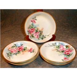 NIPPON Berry Bowls ROSES Hand Painted Set of 5 #1057334