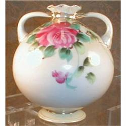 BUD Vase HP Open Handles Gold ANTIQUE #1057335