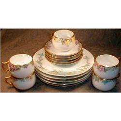 Bavaria LUNCH Set HP FLORALS Five-3 pc sets #1057338