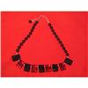 Image 1 : Ruby and Black Lucite Baguette Necklace #1057429
