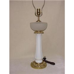 Milk Glass Lamp SKU 4583 #1057656