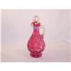 Image 1 : Fenton Dot Optic Cranberry Decanter #1057907