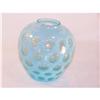 Image 1 : Fenton Blue Opalescent Coint Dot Rose Jar #1057916