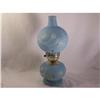 Image 1 : Blue Satin Glass  Gone with the Wind Lamp #1057919