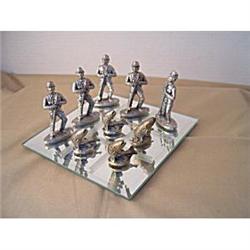 Lead Fishermen & Fish on Mirror Base #1058124