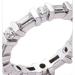 2.08 carats DIAMOND WEDDING BAND baguette cut #1058206