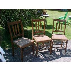 Chairs, Oak, Set of 3; dining or kitchen #1058339