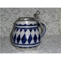 German Salt Glaze Lidded Stein  #1058429