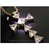 Image 1 : RHJ Cubic ZirconiumTrillion Cross in Solid 18k #1068712