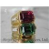Image 1 : RHJ Dbl Ring with Synthetic Ruby & Simulated #1068716