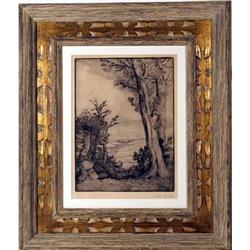 Alphonse Legros 1880 Etching, Rip van Winkle #1068853