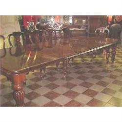 Antique Mahogany Banquet Dining Table #1069047