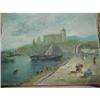 Image 1 : OIL PAINTING OF BOATS IN PORT #1069120