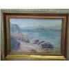 Image 1 : ROCKY SEASCAPE OIL PAINTING #1069121
