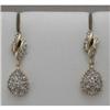 Image 1 : Diamond cluster dangle earrings #1069184