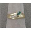 Image 1 : 14K emerald & diamond ring #1069191