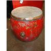 Image 1 : Large Red Lacquer Chinese Drum  #1069241