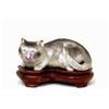 Image 1 : Chinese Export Porcelain Bisque Reclining Cat #1069355