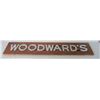 Image 2 : Woodward's Chrome and Wooden Sign. Hung in the Lunchroom at Woodwards.52.5" x 10"  x 2"