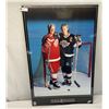 Image 1 : Nike Mr. Hockey And Wayne Gretzky Picture On Wood, 24"x36"