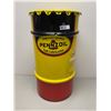 Image 1 : Pennzoil Platinum Axel Oil 110lb Empty Oil Barrel