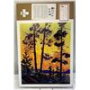 Image 1 : Group of 7 Unframed Numbered Print "Pine Trees at Sunset" by Tom Thompson COA 24"x20" Damaged Corner