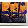 Image 2 : Group of 7 Unframed Numbered Print "Pine Trees at Sunset" by Tom Thompson COA 24"x20" Damaged Corner