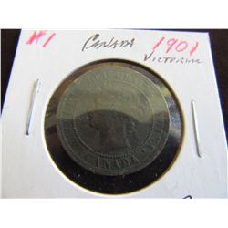 1901 CANADA VICTORIAN LARGE PENNY