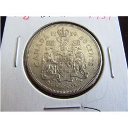 1959 CANADA SILVER HALF DOLLAR