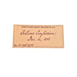 Scary Stories Confession Label Dec 12 1898 Movie Props