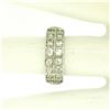 Image 4 : Platinum .65 ctw European & Single Cut Diamond Double Band Ring