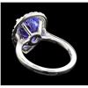 Image 3 : 4.06 ctw Tanzanite and Diamond Ring - 14KT White Gold