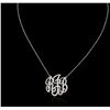 Image 2 : 14KT White Gold 1.45 ctw Diamond Pendant With Chain