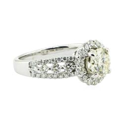 1.88 ctw Diamond Engagement Ring - 18KT White Gold