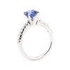 Image 4 : 2.01 ctw Sapphire and Diamond Ring - 14KT White Gold
