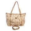 Image 1 : MCM Cream Coated Canvas Visetos Medium Tote Bag